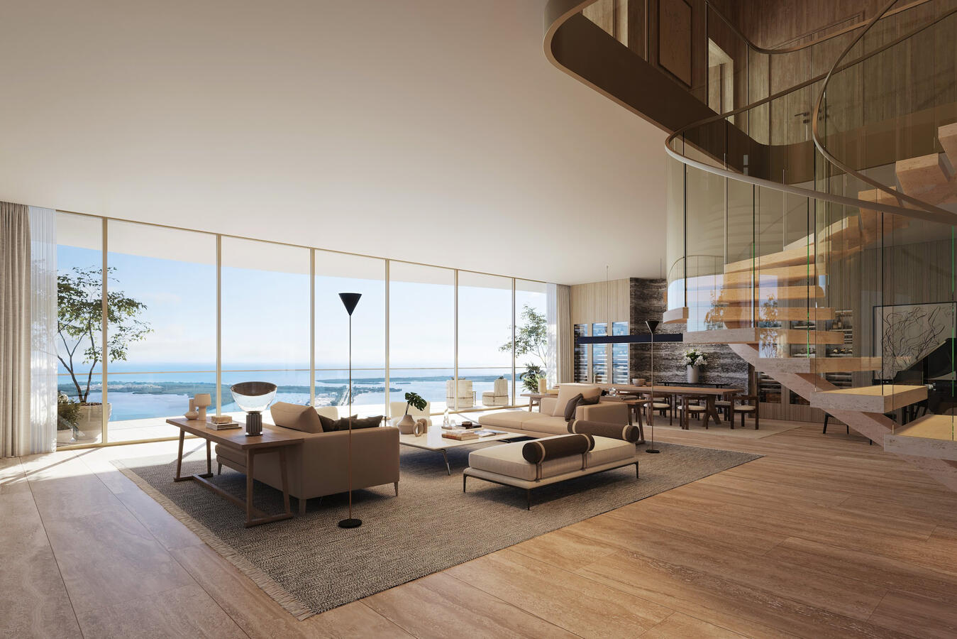 Ceiling heights start at 11 ft. and rise to 30 ft.